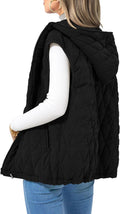 Women's Hooded Puffer Vest - Warm Lightweight Layering
