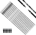 30-Inch Carbon Arrows for Practice and Hunting by Tiger Archery