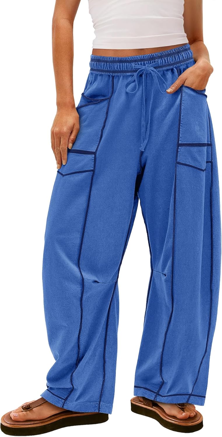 Yanekop Womens Baggy Wide Leg Pants for Casual Fall Wear