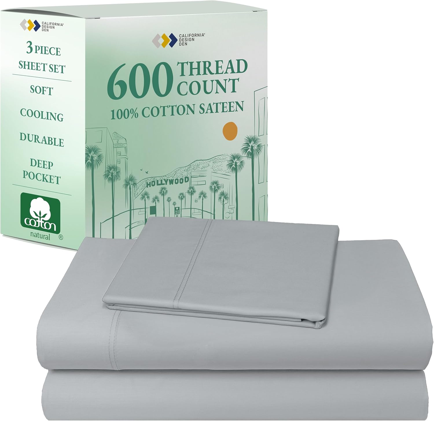 Luxury Twin XL Sheet Set - 100% Cotton, 600 Thread Count