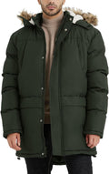 Men's Long Winter Hooded Jacket Warm Windproof Puffy Coat - Cozy Parka