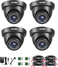 1080P HD-TVI Dome Security Camera 4 Pack - Reliable Night Vision