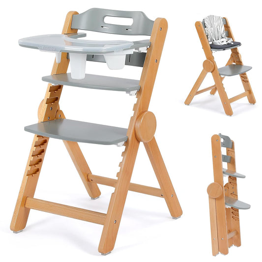 Ezebaby Grow-with-Me High Chair | Adjustable Seat & Footrest