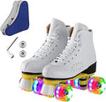 Ugboiu Roller Skates for Men and Women - Classic Black Derby Skates