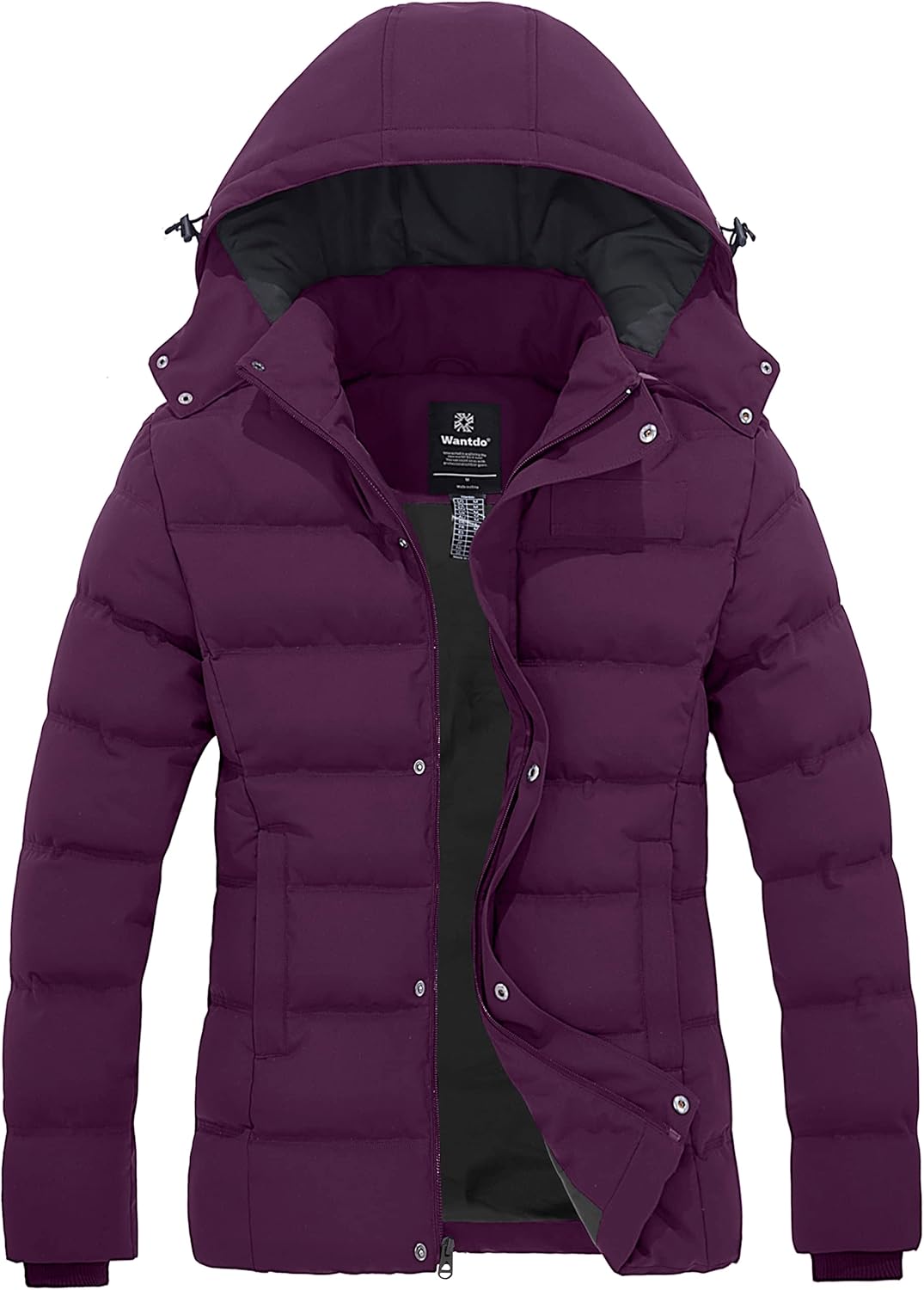Wantdo Women's Hooded Warm Winter Coat Quilted Puffer Jacket