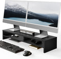 Fenge Monitor Stand 31.5 in Dual-Tier Riser - Ergonomic Desk Shelf
