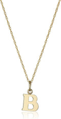 14k Gold-Filled Letter Charm Pendant Necklace for Personal Style
