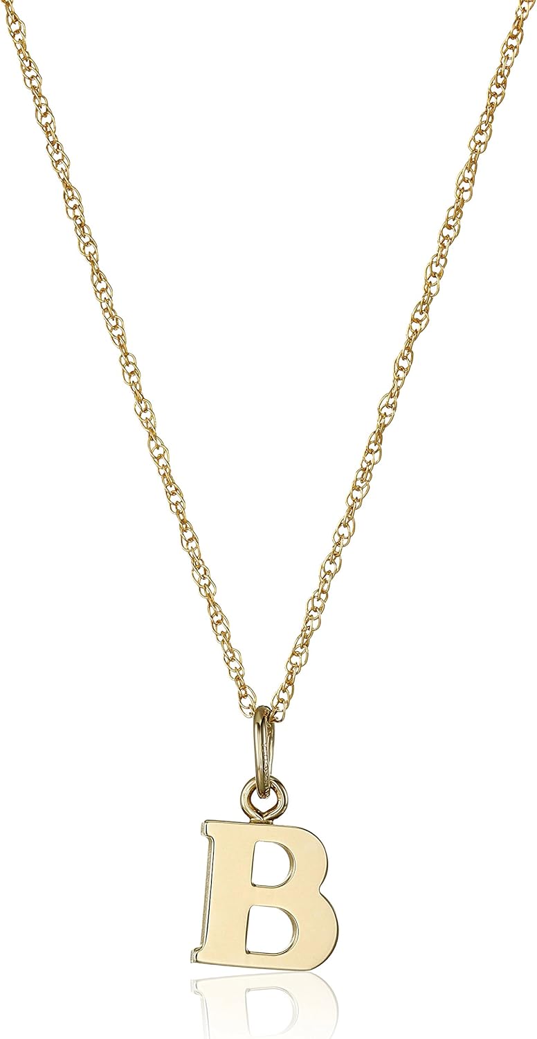 14k Gold-Filled Letter Charm Pendant Necklace for Personal Style
