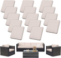 14Pcs Waterproof Patio Cushion Covers for Outdoor Furniture