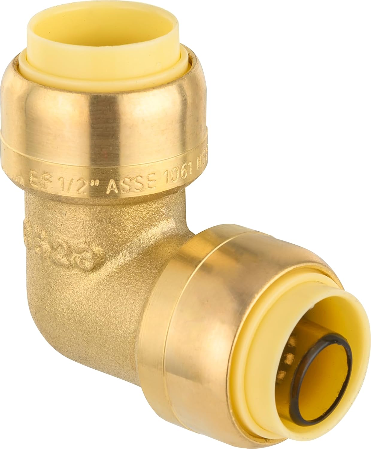 Pack of 100 1/2-inch 90-Degree Elbow Push-Fit Brass Fittings