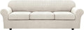 H.VERSAILTEX 4 Piece Stretch Sofa Covers for 3 Cushion Couch - Thick