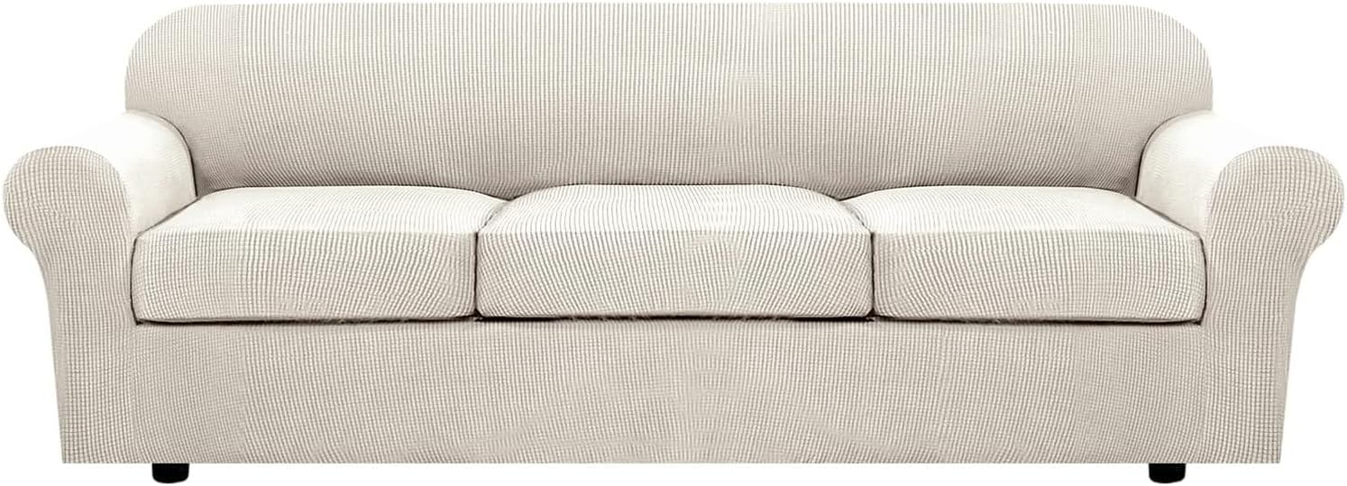 H.VERSAILTEX 4 Piece Stretch Sofa Covers for Large Sofas