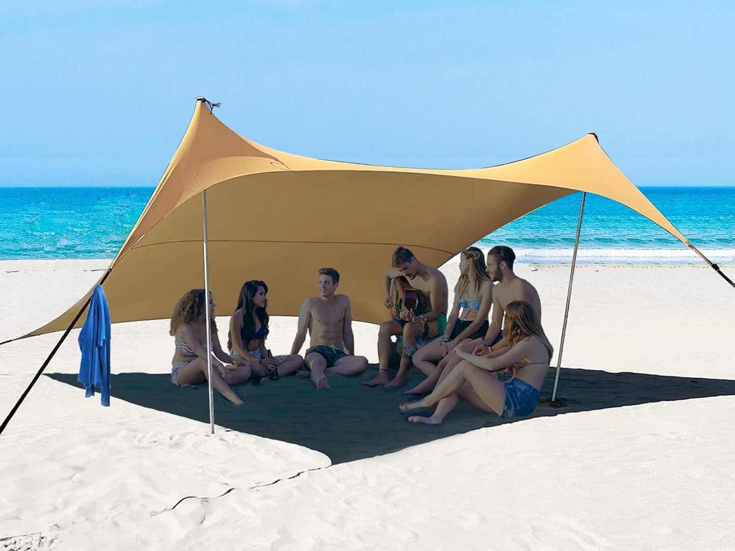 1010ft UPF50+ Beach Tent Sun Shelter for Outdoor Fun