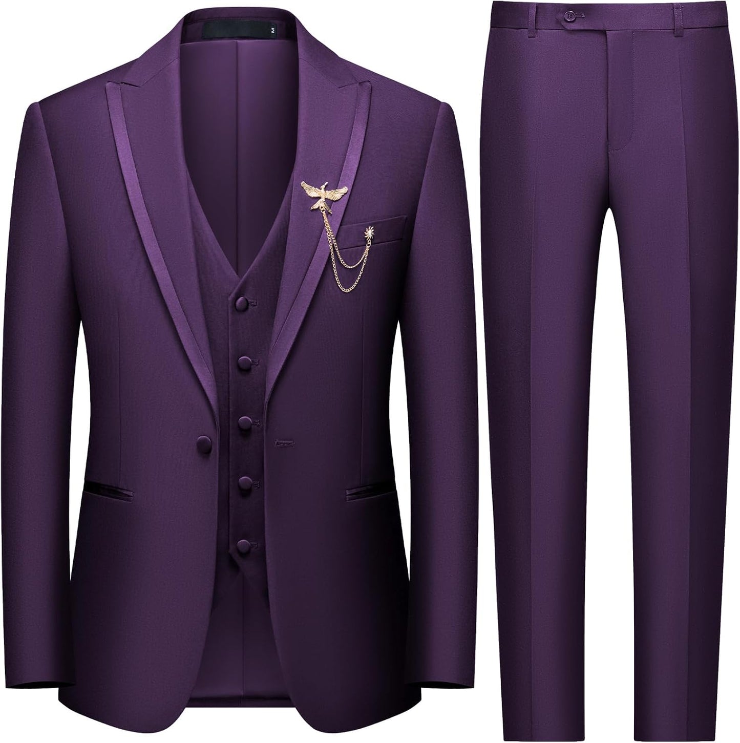 Elegant Men's 3 Piece Slim Fit Suit for Weddings and Business