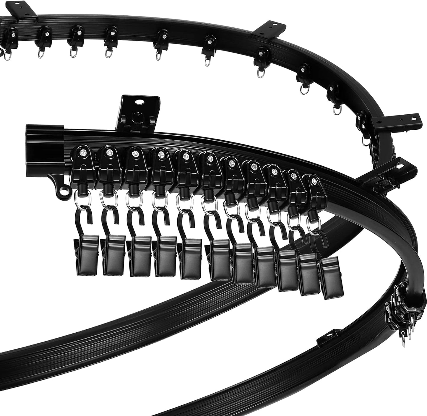 Flexible Curved Ceiling Curtain Track for Custom Window Designs