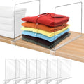 12 Inches Extra Tall Clear Shelf Dividers for Closet Organization - 6
