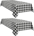 Softalker Gingham Checkered Rectangle Tablecloth - Waterproof 60 x 84
