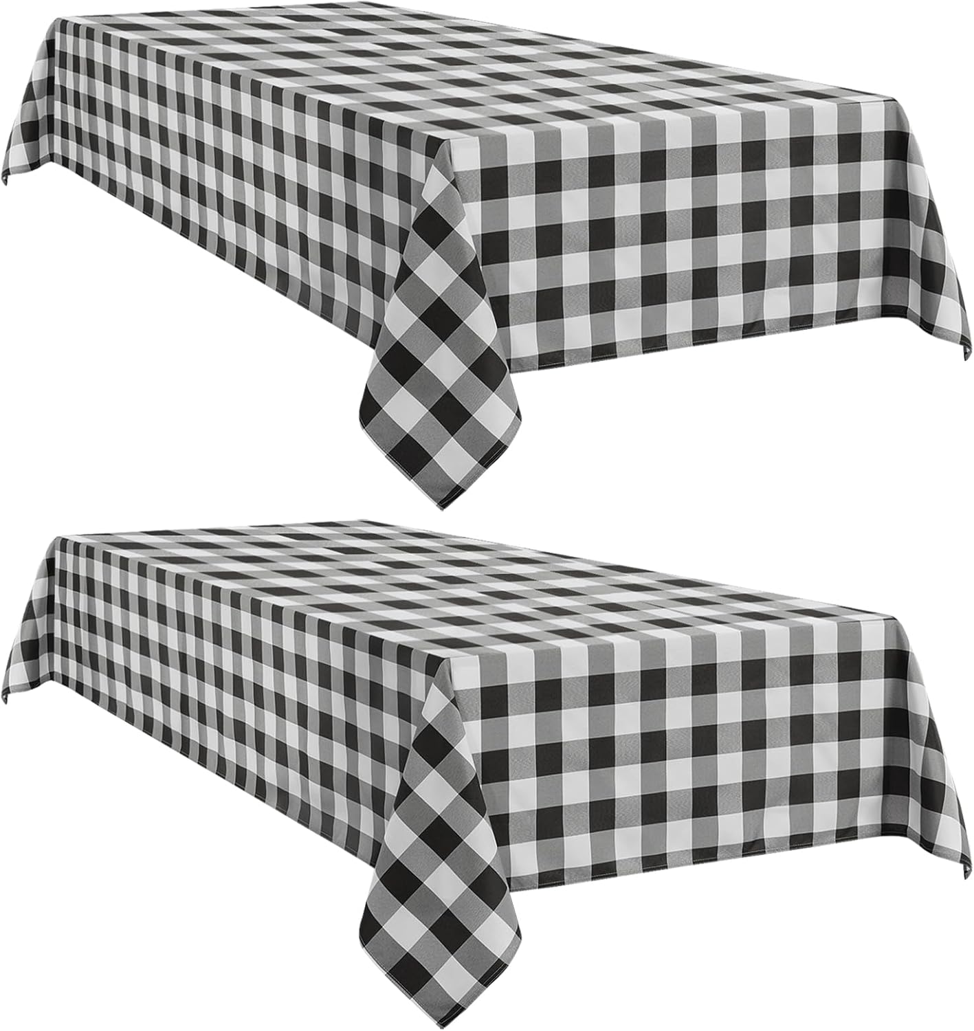 Gingham Checkered Tablecloth - Waterproof Stain Resistant 60 x 84ft