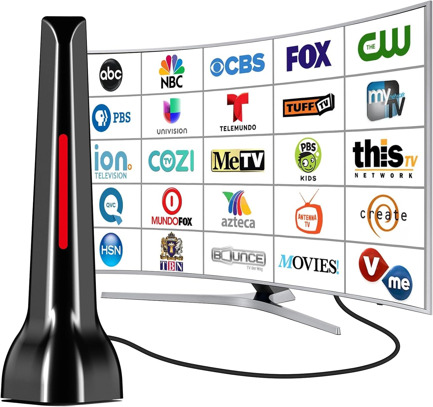 DTB TECH Indoor HD TV Antenna - 360 Reception