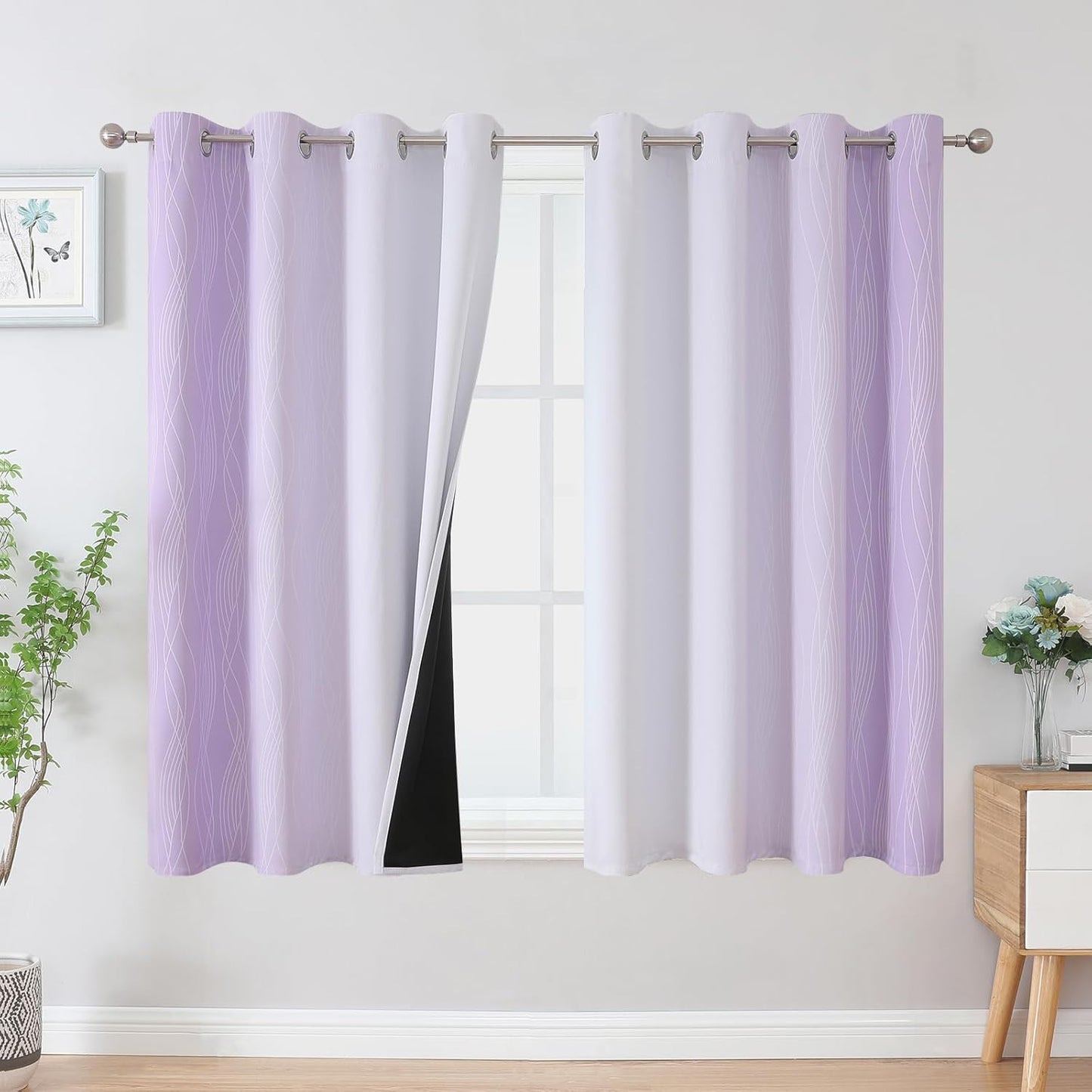 Ombre Blackout Curtains for Living Room and Bedroom Decor