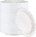 PLASTICPRO 9 in White Disposable Dinner Plates Pack of 400 - Large