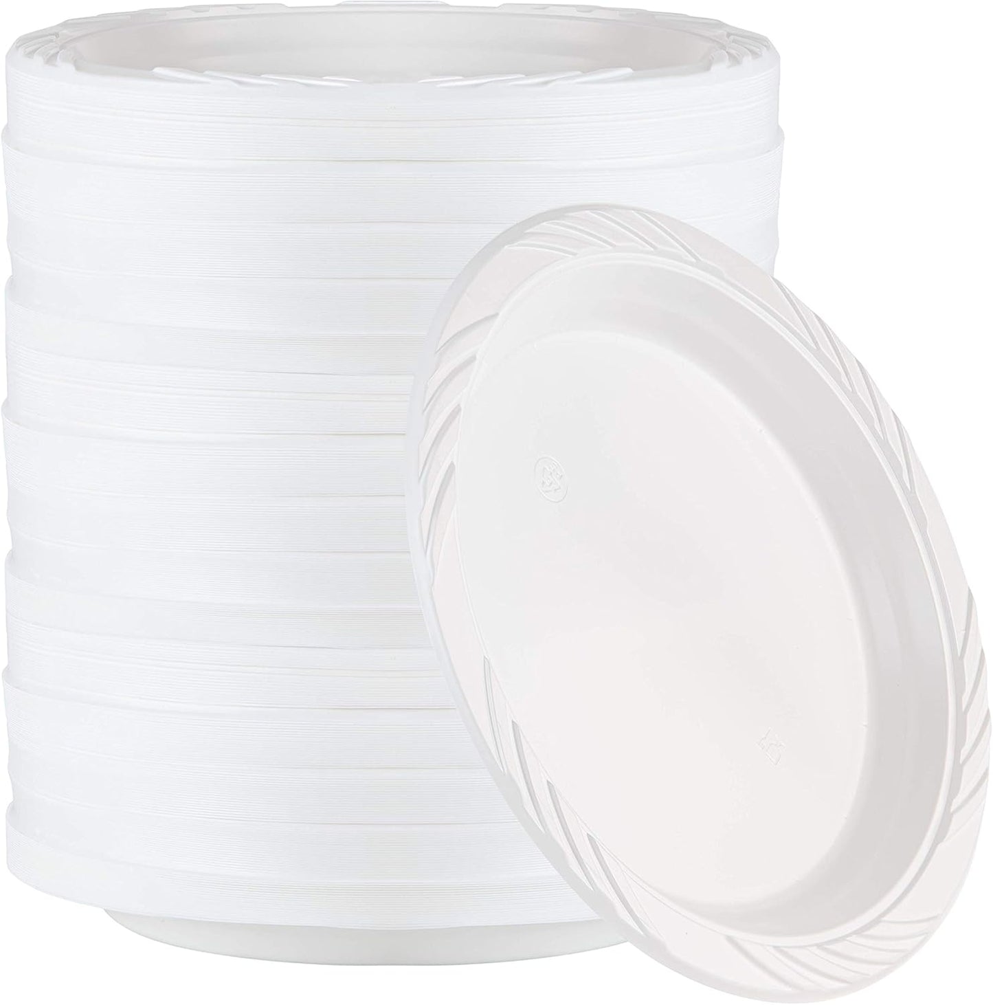 PLASTICPRO 400 Count Disposable 9 Inch White Dinner Plates