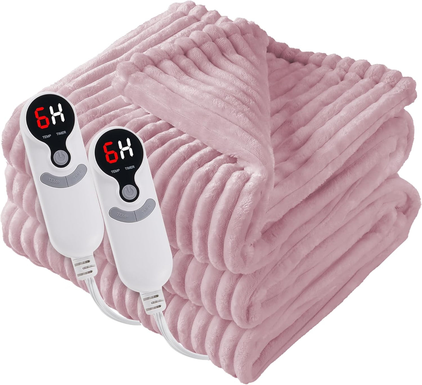 Electric Heated Blanket 84x90 Queen Size with Cozy Flannel