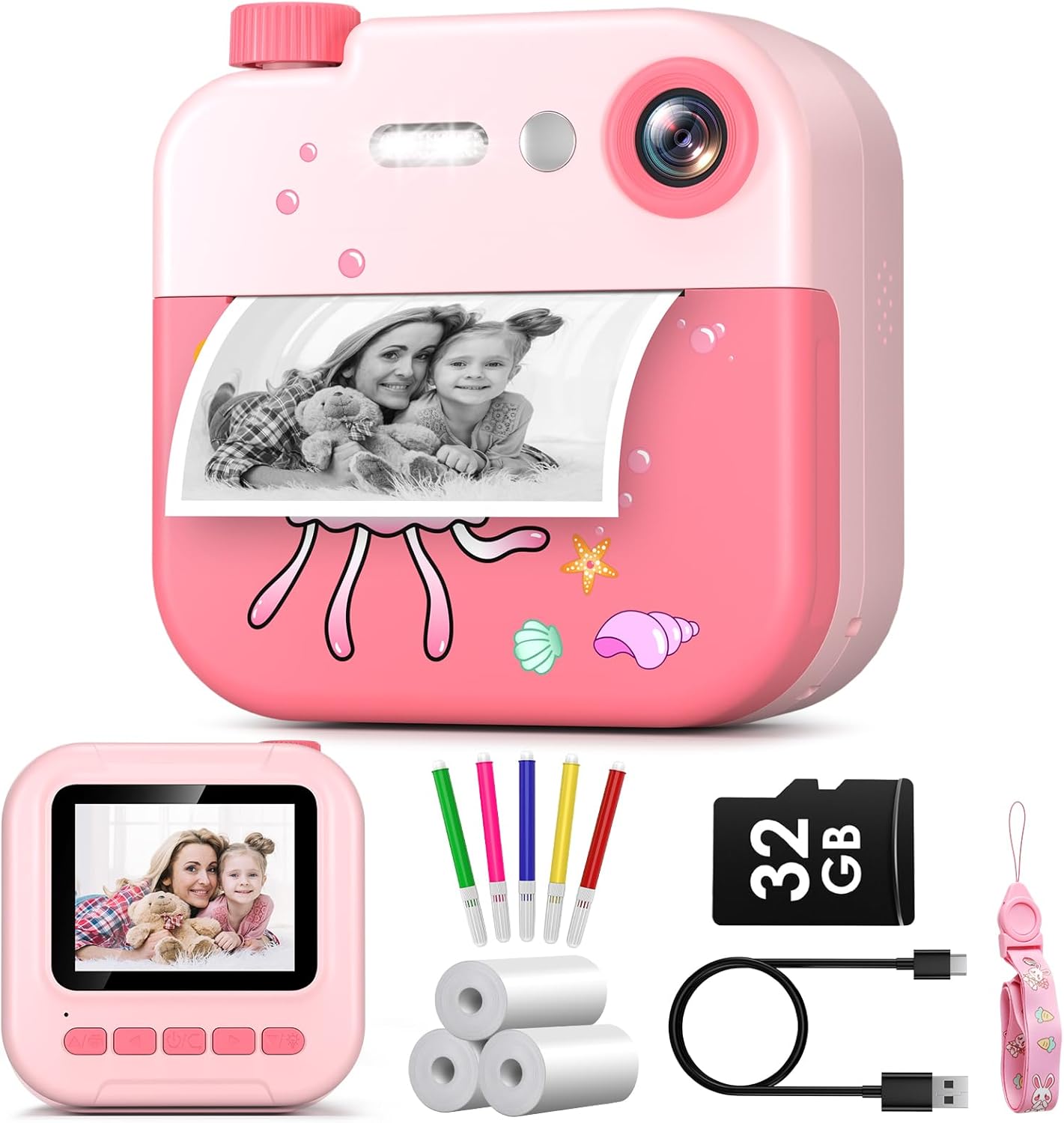 Instant Print Kids Camera - Capture Memories Effortlessly