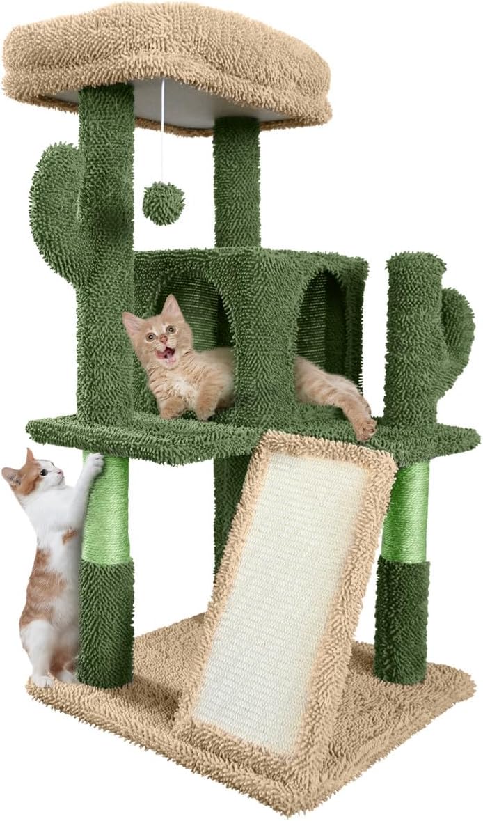 Cactus Cat Tower for Indoor Cats - Perfect for Large Cats