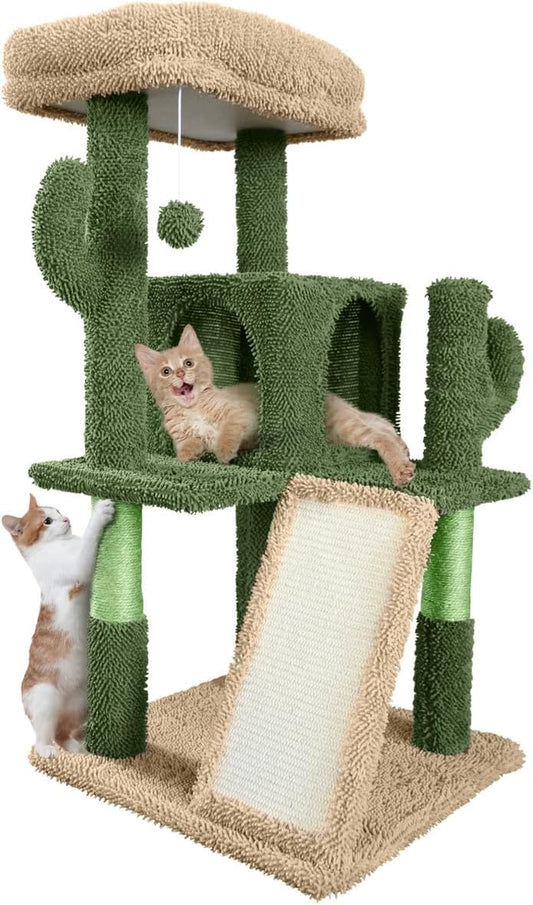 Cactus Cat Tower for Indoor Cats - Perfect for Large Cats
