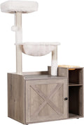 Hey-brother Cat Tree with XL Litter Box Enclosure - All-in-One Cat