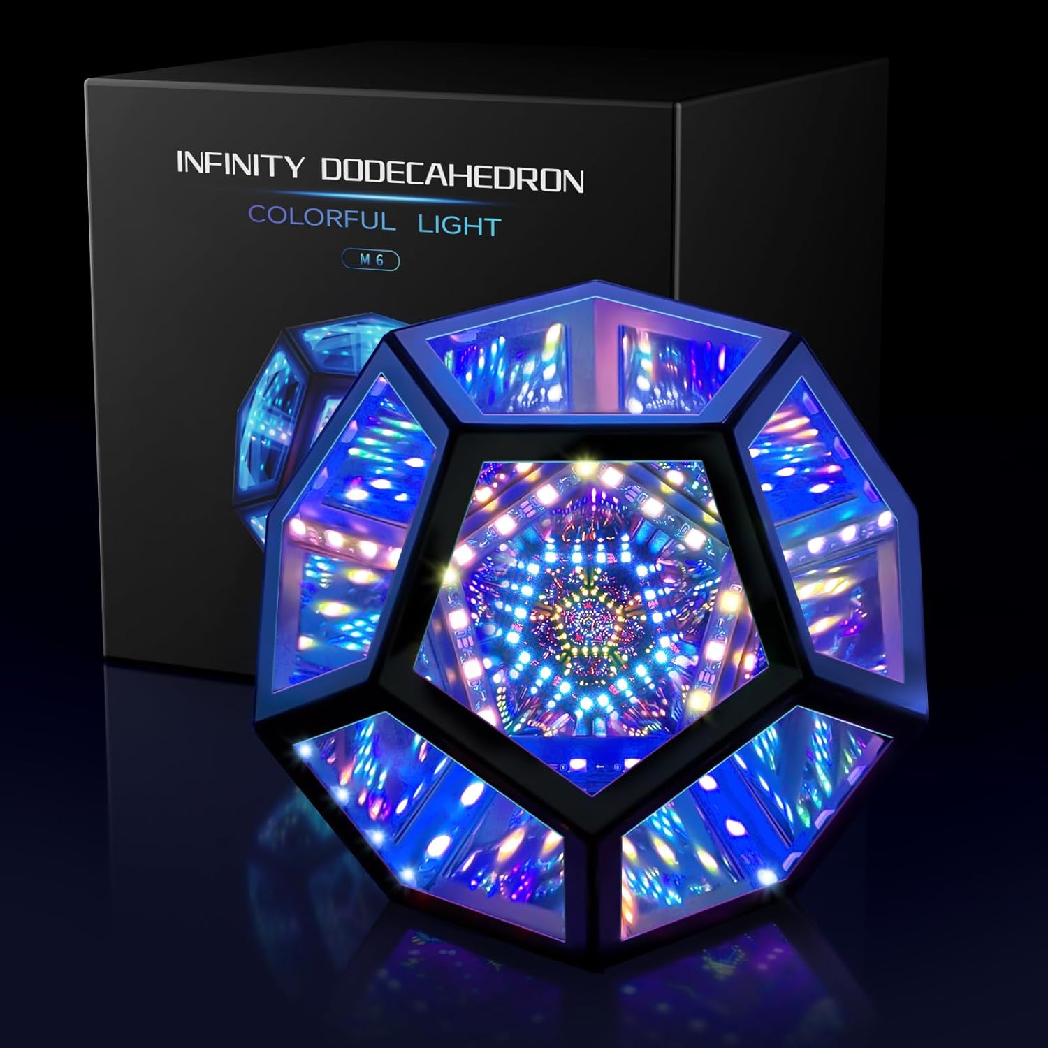 Infinity Mirror Light for Gaming Room Decor - RGBW Color Changing
