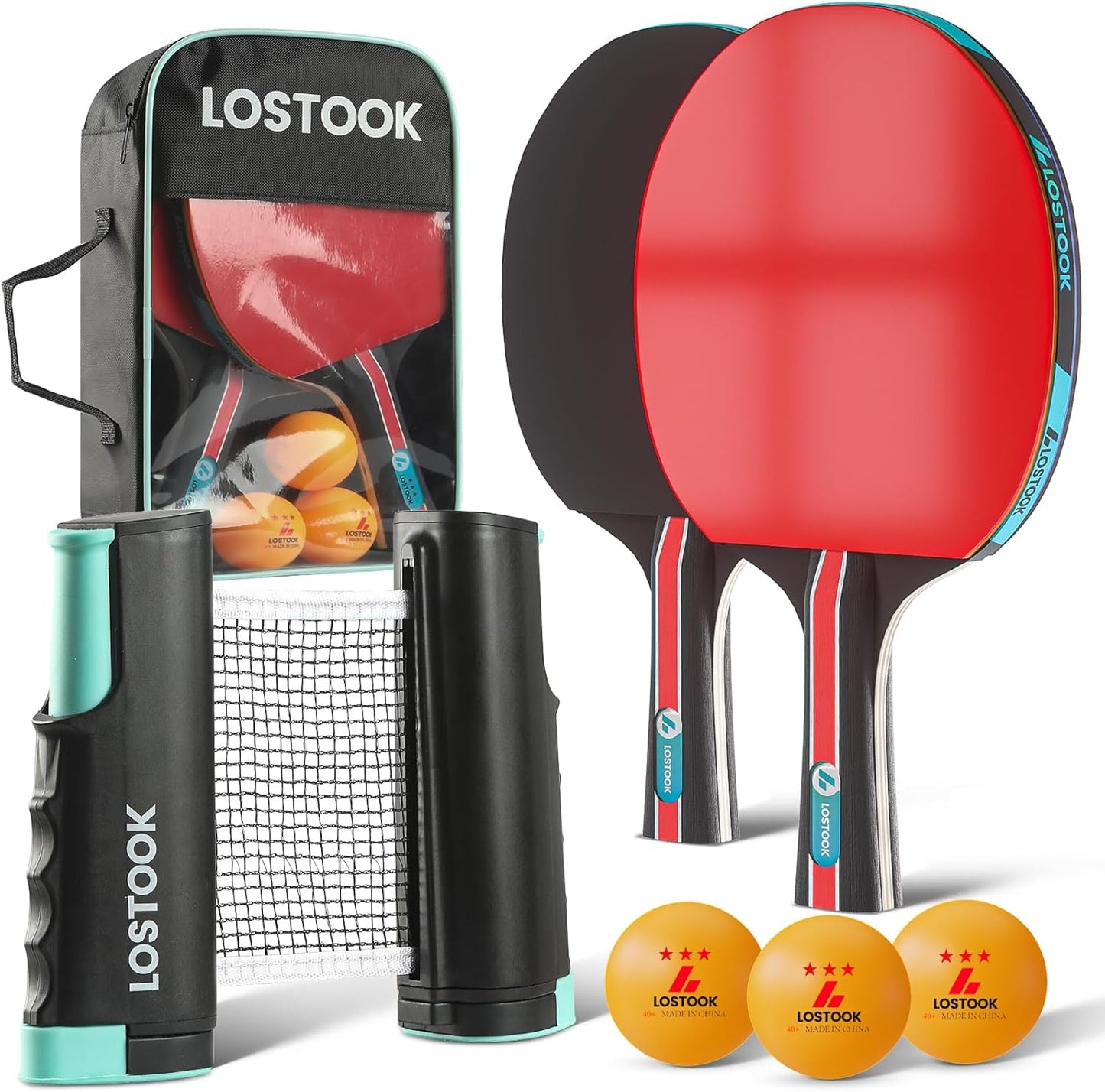 Professional Ping Pong Paddles Set with Table Tennis Rackets