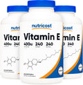 Nutricost Vitamin E 400 IU 240 Softgels (3 Bottles) - Skin Support