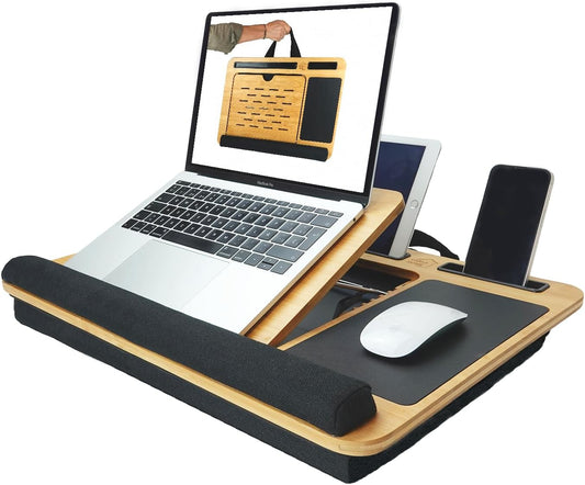 Portable Adjustable Bamboo Lap Desk - Shields Heat
