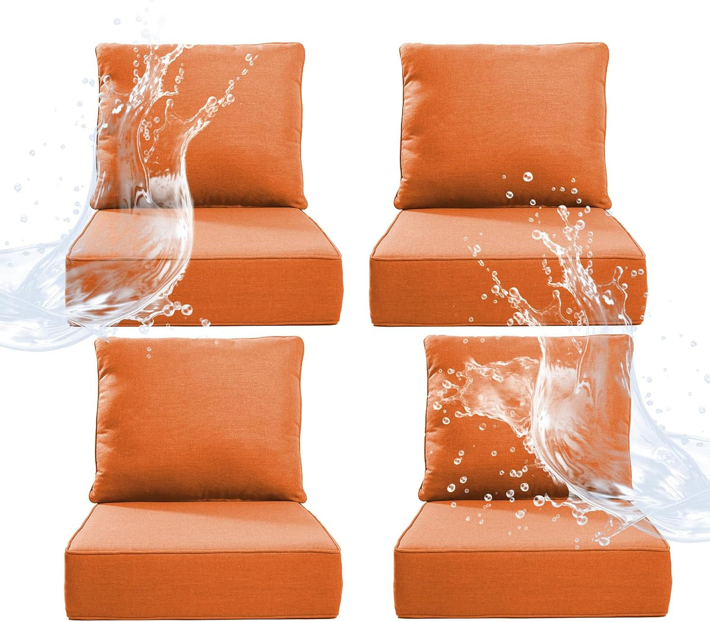 6 Inch Thicker Outdoor Chair Cushion Set for Ultimate Comfort