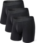 Separatec Mens Underwear with Pouch Bamboo Rayon Boxer Briefs 6 Pack