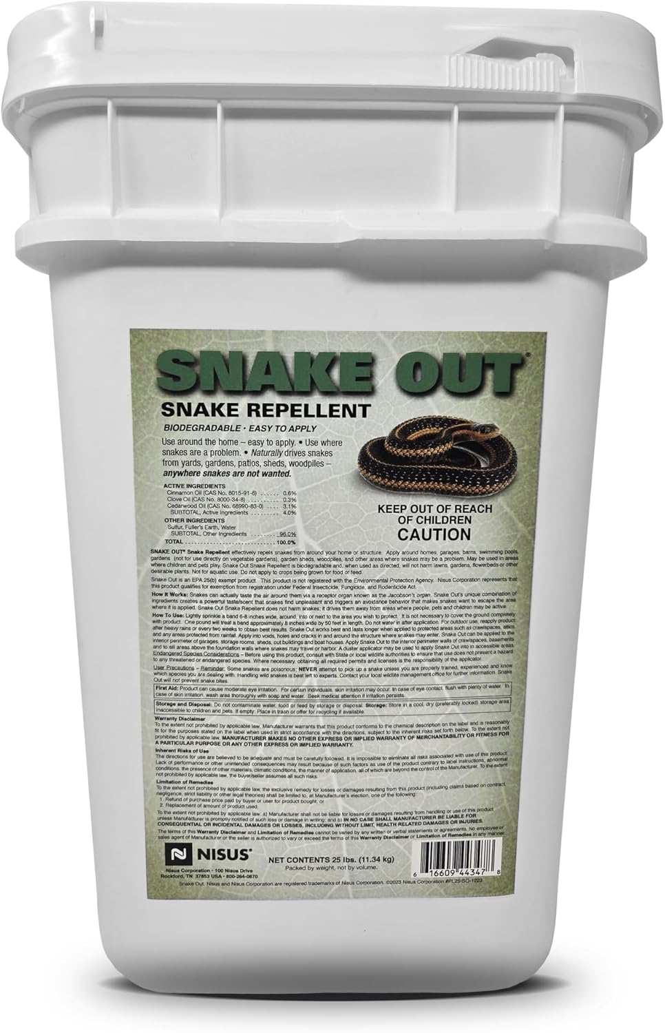 Nisus Snake Out Natural Snake Repellent for Safe Yard Use