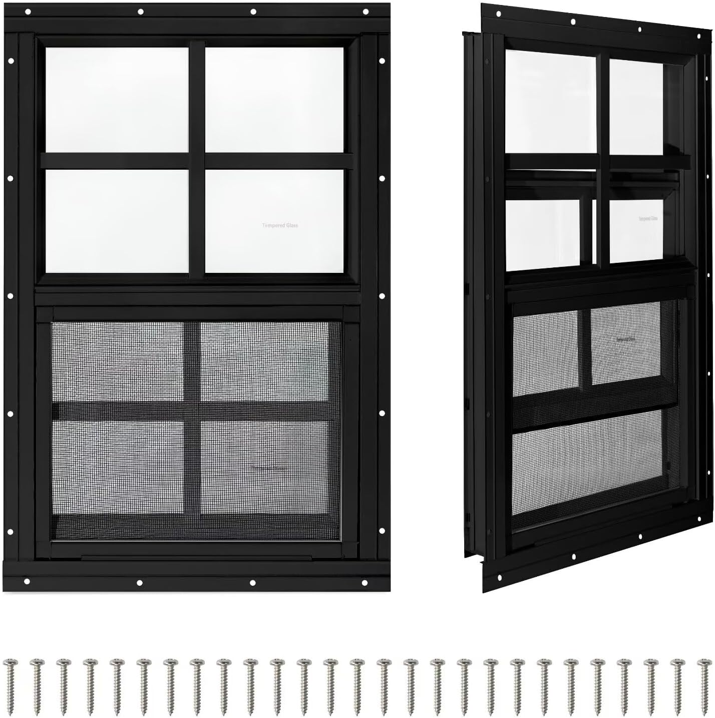 COLORPAPA 2 Pack Shed Windows for Ventilation and Light