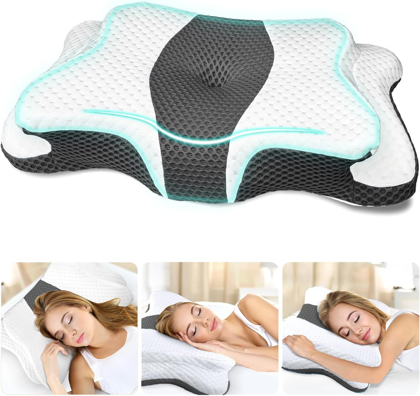 Memory Foam Cervical Pillow for Neck and Shoulder Pain Relief