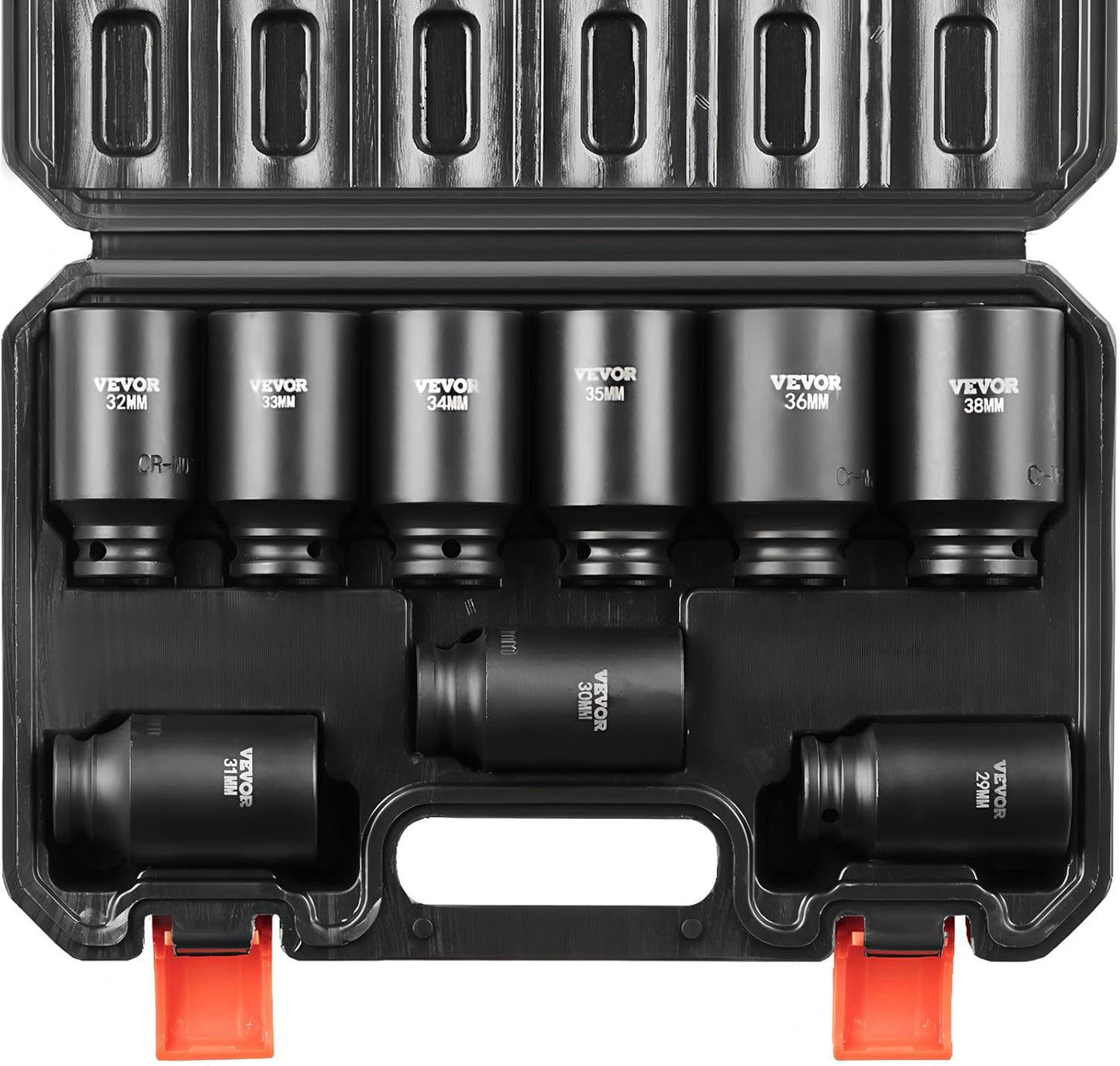 VEVOR 1/2 Drive Impact Socket Set 9pcs Cr-Mo 29-38mm