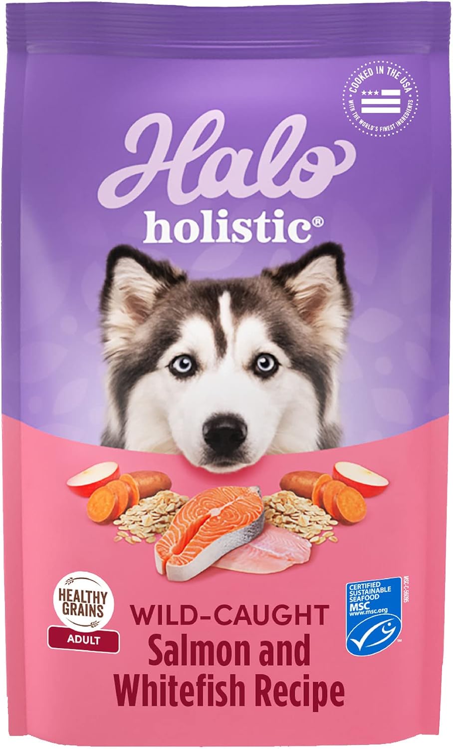 Halo Holistic Dog Food with Wild Caught Salmon & Whitefish Formula