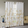 Cecily Semi Sheer Single Panel Curtain Burnout Botanical Print - 50x84