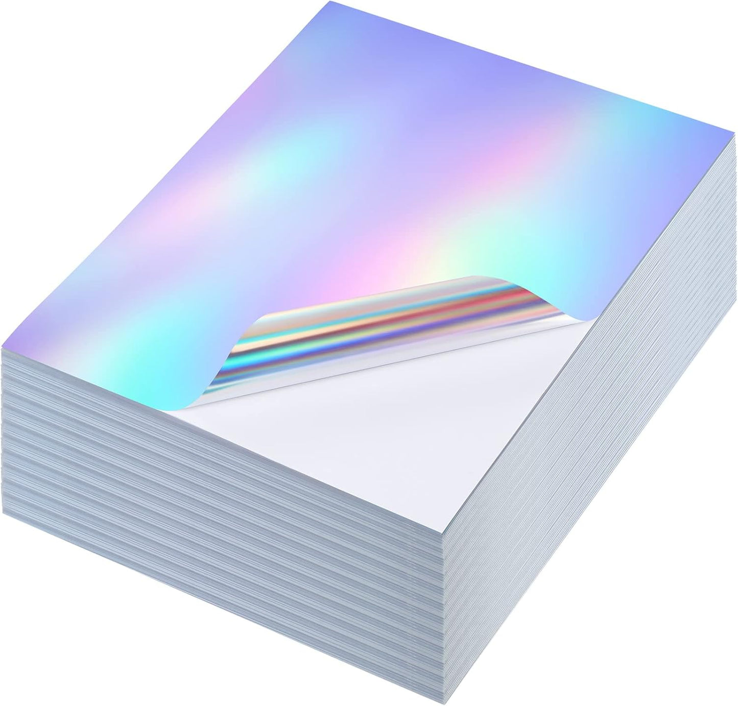 Sherr 120 Pcs Holographic Stickers for Inkjet Printers 8.5x11