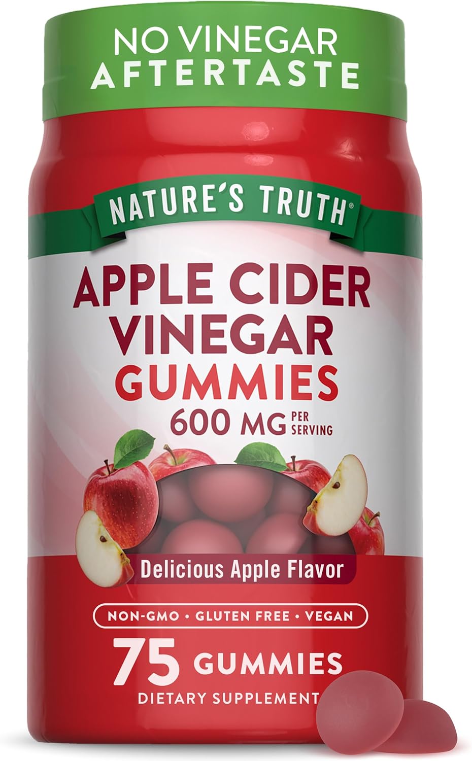 Apple Cider Vinegar Gummies | Vegan & Gluten-Free | 600 mg