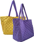 Riva Reversible Nylon Tote - Lightweight, Quilted & Padded Straps