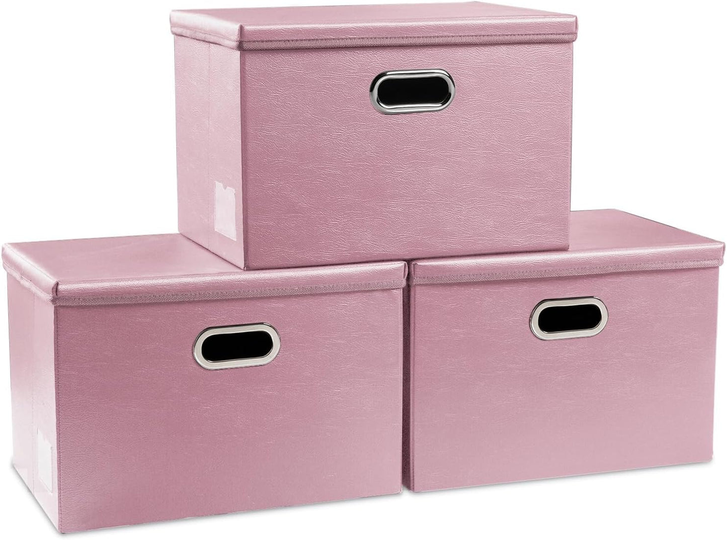 PRANDOM Large Stackable Storage Bins with Lids for Organizing