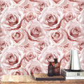 Pink Floral Peel and Stick Wallpaper - Modern Rose Pattern for Girls