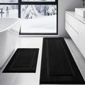 Bathroom Rugs Set 2 Pieces Plush Microfiber Bath Mats - Ultra