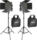 NEEWER 2 Pack Bi Color 660 LED Video Light and Stand Kit - Versatile